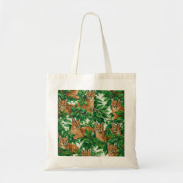 Caracals in Weelderige Groene Bladeren Wildlife Pa Tote Bag