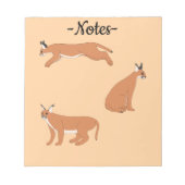 Caracals  notitieblok (Voorkant)