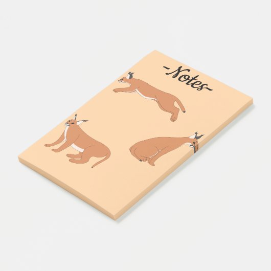 Caracals  post-it® notes (Schuin)