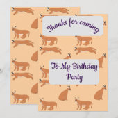 Caracals Thank you Card Kaart (Voorkant / Achterkant)