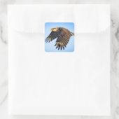 "Caracara-vlucht"  Vierkante Sticker (Tas)
