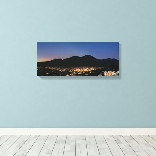 Caracas de noche canvas afdruk (Insitu (Houten vloer))