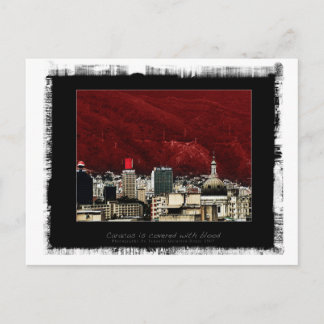 Caracas is bedekt met bloed briefkaart
