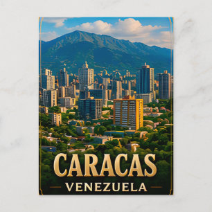 Caracas Venezuela Berg Silhouette Reis Souvenir Briefkaart