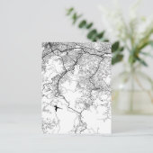 Caracas Venezuela Map Briefkaart (Staand voorkant)