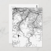 Caracas Venezuela Map Briefkaart (Voorkant / Achterkant)