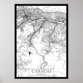 Caracas Venezuela Map Poster (Voorkant)