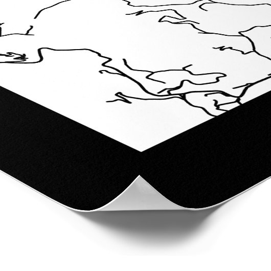 Caracas Venezuela Map Poster (Hoek)