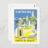  Caracas, Venezuela, Reisposter Briefkaart (Voorkant / Achterkant)