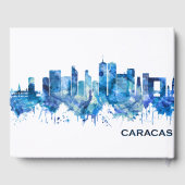 Caracas Venezuela Skyline Blue Gastenboek (Achterkant)