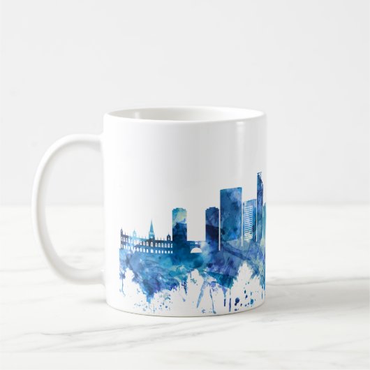Caracas Venezuela Skyline Blue Koffiemok (Links)