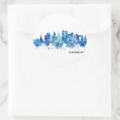 Caracas Venezuela Skyline Blue Ronde Sticker (Tas)
