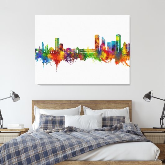 Caracas Venezuela Skyline Canvas Afdruk (Insitu (Slaapkamer))