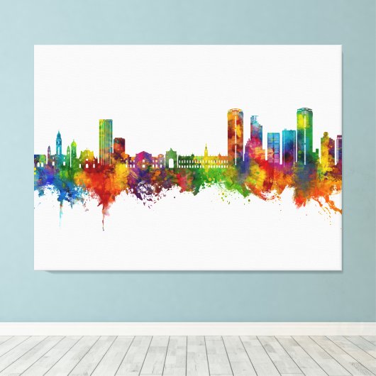 Caracas Venezuela Skyline Canvas Afdruk (Insitu (Houten vloer))