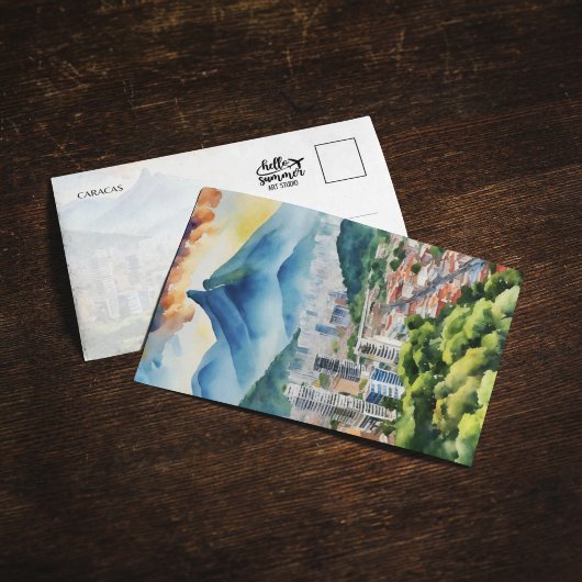 Caracas Venezuela Waterverf Briefkaart