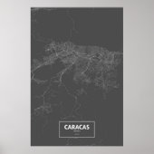 Caracas, Venezuela (zwart wit) Poster (Voorkant)