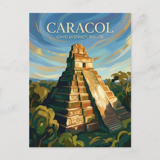 Caracol Mayaruïnes Belize Briefkaart (Voorkant)