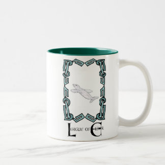 Carahil 3, L van E, omhuld bekertje Tweekleurige Koffiemok