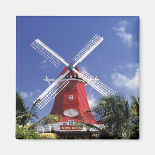 Caraïben, Aruba. Old Mill, omgezet in 'Mill' Magneet (Voorkant)