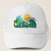Caraïben Beach Mode Trucker Pet (Voorkant)