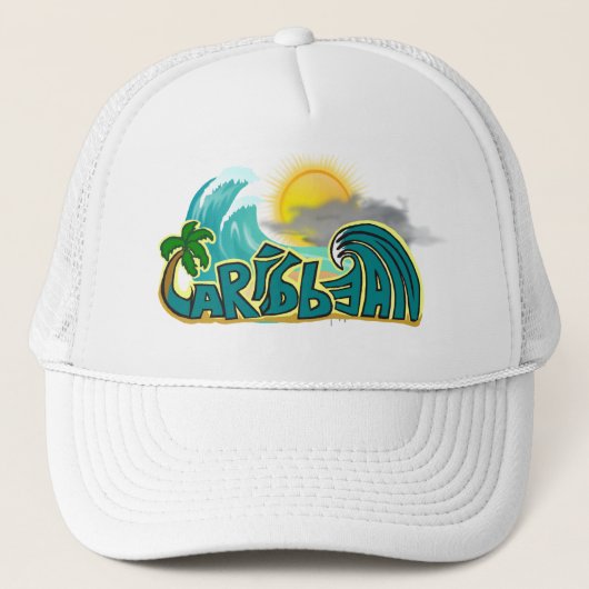 Caraïben Beach Mode Trucker Pet (Voorkant)