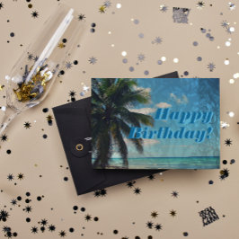 Caraïben Blue Happy Birthday Kaart