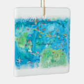 Caraïben Cruvel Poster Map Antilles West Keramisch Ornament (Rechts)