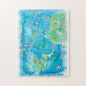 Caraïben Cruvel Poster Map Antilles West Legpuzzel (Verticaal)