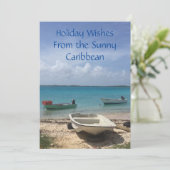 Caraïben Dreaming Bonaire Vist de Oostzee Feestdagenkaart (Staand voorkant)