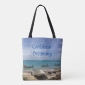 Caraïben Dreaming Bonaire Vist de Oostzee Tote Bag (Achterkant)