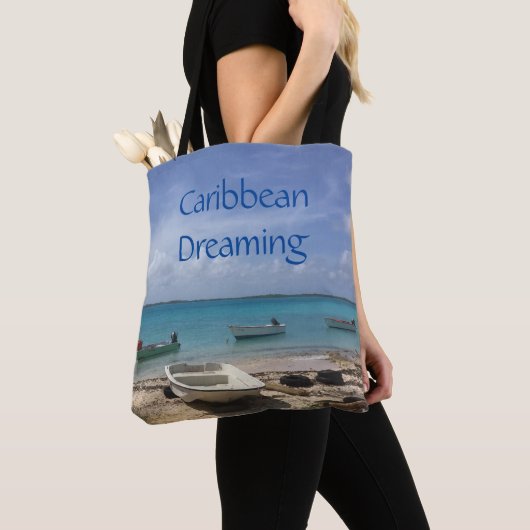 Caraïben Dreaming Bonaire Vist de Oostzee Tote Bag (Dichtbij)
