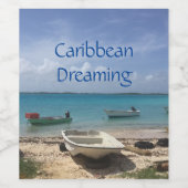 Caraïben Dreaming Bonaire Vist de Oostzee Wijn Etiket (Enkel label)