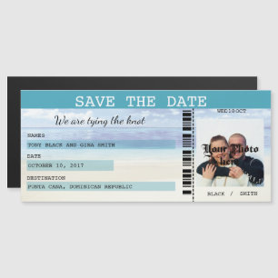 Caraïben Dreamweaver Wedding Save the Date Magnet Magnetische Uitnodiging