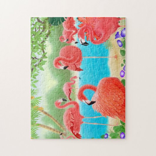 Caraïben Flamingo Lagoon Puzzle Legpuzzel (Verticaal)
