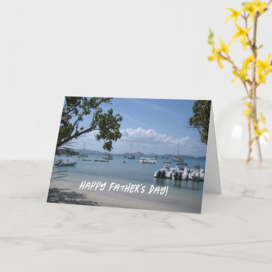 Caraïben Harbour-Vaderdag Foto Kaart (Gele Bloem)
