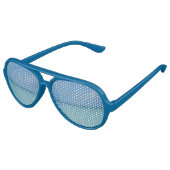 Caraïben Horizon Tropical Turquoise Blue Aviator Zonnebril (Gekanteld)