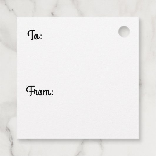 Caraïben Horizon Tropical Turquoise Blue Bedankjes Labels (Achterkant)