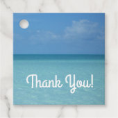 Caraïben Horizon Tropical Turquoise Blue Bedankjes Labels (Voorkant)