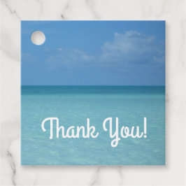 Caraïben Horizon Tropical Turquoise Blue Bedankjes Labels