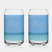 Caraïben Horizon Tropical Turquoise Blue Blikvorm Glas (Voorkant)