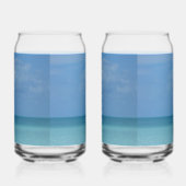 Caraïben Horizon Tropical Turquoise Blue Blikvorm Glas (Rechts)