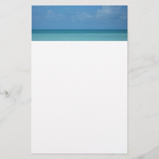 Caraïben Horizon Tropical Turquoise Blue Briefpapier (Voorkant)