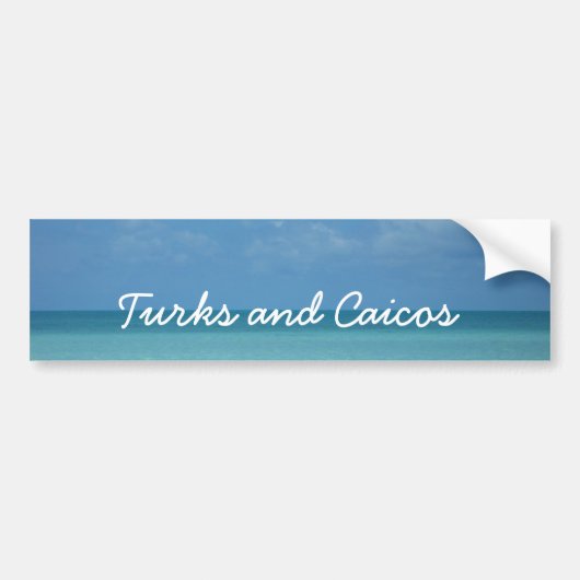 Caraïben Horizon Tropical Turquoise Blue Bumpersticker (Voorkant)