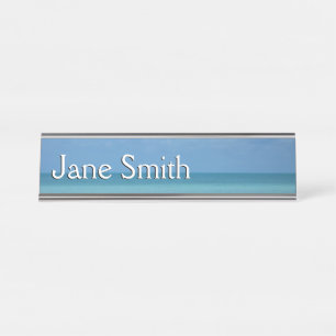 Caraïben Horizon Tropical Turquoise Blue Bureau Naambordje