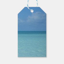 Caraïben Horizon Tropical Turquoise Blue Cadeaulabel