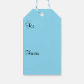 Caraïben Horizon Tropical Turquoise Blue Cadeaulabel (Achterkant)