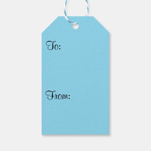 Caraïben Horizon Tropical Turquoise Blue Cadeaulabel (Achterkant)