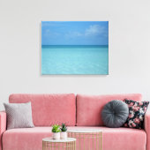 Caraïben Horizon Tropical Turquoise Blue Canvas Afdruk (Insitu (Woonkamer))
