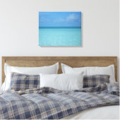 Caraïben Horizon Tropical Turquoise Blue Canvas Afdruk (Insitu (Slaapkamer))