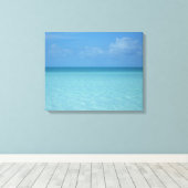 Caraïben Horizon Tropical Turquoise Blue Canvas Afdruk (Insitu (Houten vloer))